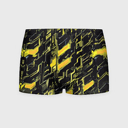 Трусы-боксеры мужские Жёлтые неоновые линии, цвет: 3D-принт
