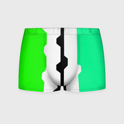 Трусы-боксеры мужские Техно линии зелёный, цвет: 3D-принт