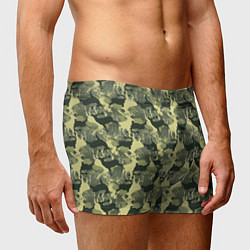 Трусы-боксеры мужские Олени - камуфляж, цвет: 3D-принт — фото 2