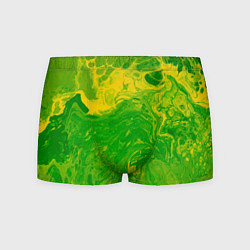 Трусы-боксеры мужские Зеленые подтеки, цвет: 3D-принт