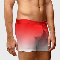 Трусы-боксеры мужские Красно белый градиент, цвет: 3D-принт — фото 2