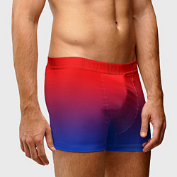 Трусы-боксеры мужские Красный и синий градиент, цвет: 3D-принт — фото 2