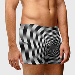 Трусы-боксеры мужские Оптическая иллюзия спиральное заклинание, цвет: 3D-принт — фото 2
