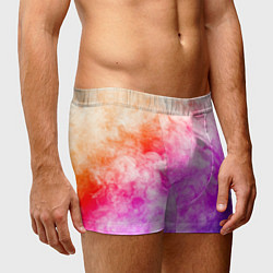 Трусы-боксеры мужские Colorful smoke 1, цвет: 3D-принт — фото 2