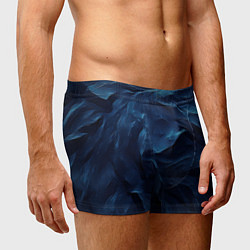 Трусы-боксеры мужские Синие глубокие абстрактные волны, цвет: 3D-принт — фото 2
