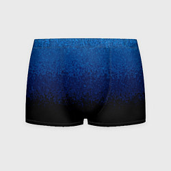 Трусы-боксеры мужские Градиент сине-чёрный текстурный, цвет: 3D-принт