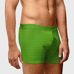 Трусы-боксеры мужские Кислотный зелёный имитация сетки, цвет: 3D-принт — фото 2