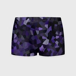 Трусы-боксеры мужские Кристаллизация темно-фиолетового, цвет: 3D-принт