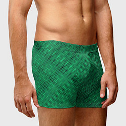 Трусы-боксеры мужские Насыщенный зелёный текстурированный, цвет: 3D-принт — фото 2