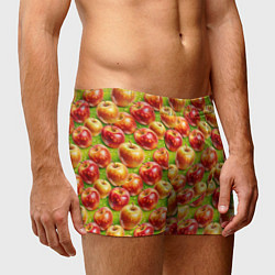 Трусы-боксеры мужские Вкусные яблоки паттерн, цвет: 3D-принт — фото 2
