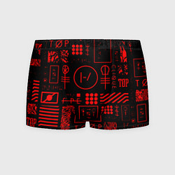 Мужские трусы Twenty one pilots pattern rock