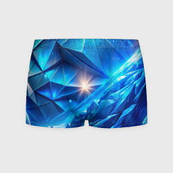 Мужские трусы Синяя объемная абстракция со вспышкой