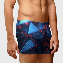 Трусы-боксеры мужские Абстрактные треугольные элементы, цвет: 3D-принт — фото 2