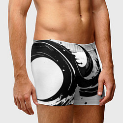 Трусы-боксеры мужские Чёрно-белая экспрессивная абстракция, цвет: 3D-принт — фото 2