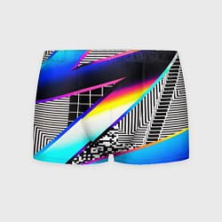 Мужские трусы Neon stripes geometry