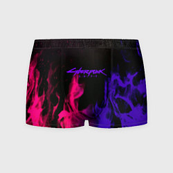 Мужские трусы Cyberpunk 2077 neon flame