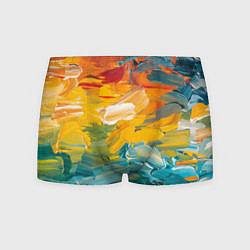 Трусы-боксеры мужские Хаотичный цветные мазки краски, цвет: 3D-принт