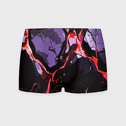 Трусы-боксеры мужские Красный разлом в камне, цвет: 3D-принт