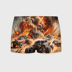 Трусы-боксеры мужские Mad Max - explosion cars, цвет: 3D-принт