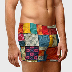 Трусы-боксеры мужские Пэчворк из ярких тканей, цвет: 3D-принт — фото 2