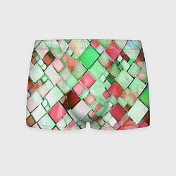 Мужские трусы Red and green relief squares