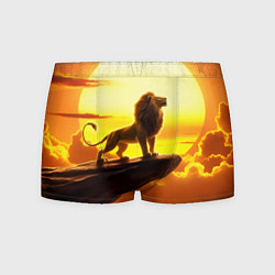 Мужские трусы Лев на закате на горе