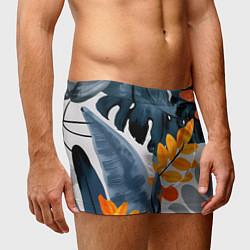 Трусы-боксеры мужские Контрастные листья, цвет: 3D-принт — фото 2