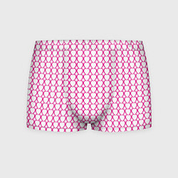 Трусы-боксеры мужские Контурный паттерн соединённые сердца, цвет: 3D-принт