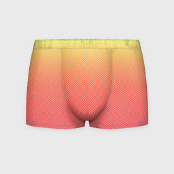 Трусы-боксеры мужские Жёлто-красный градиент в мелкий горошек, цвет: 3D-принт