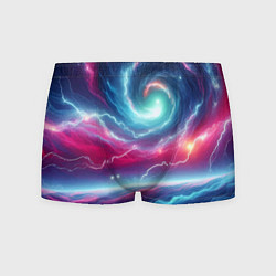 Трусы-боксеры мужские Spiral neon galaxy - ai art fantasy, цвет: 3D-принт