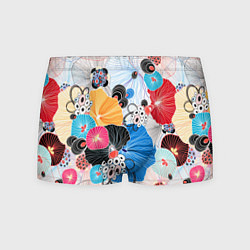 Трусы-боксеры мужские Цветы - абстрактные узоры, цвет: 3D-принт