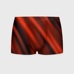 Трусы-боксеры мужские Красно-оранжевый полосы текстурные с затемнением, цвет: 3D-принт