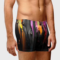 Трусы-боксеры мужские Разноцветная рельефная краска текстура, цвет: 3D-принт — фото 2