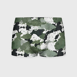 Мужские трусы Зеленый фактурный камуфляж