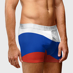 Трусы-боксеры мужские Флаг России волной, цвет: 3D-принт — фото 2