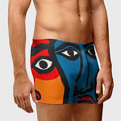 Трусы-боксеры мужские Арт с лицами, цвет: 3D-принт — фото 2