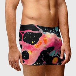 Трусы-боксеры мужские Розовая текстура в черном, цвет: 3D-принт — фото 2