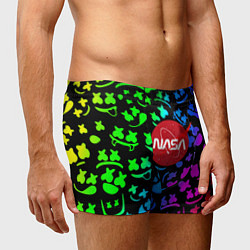Трусы-боксеры мужские Marshmello x NASA gradient, цвет: 3D-принт — фото 2