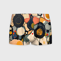 Трусы-боксеры мужские Абстракция с кругами и краской, цвет: 3D-принт