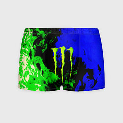 Трусы-боксеры мужские Monster energy кислотный огонь, цвет: 3D-принт