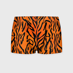 Трусы-боксеры мужские Тигровый огненный паттерн, цвет: 3D-принт