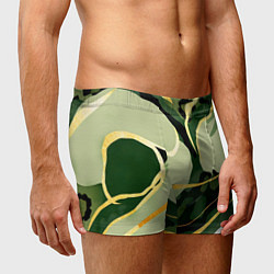 Трусы-боксеры мужские Зеленый природный паттерн, цвет: 3D-принт — фото 2