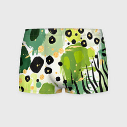 Мужские трусы Зеленый анималистичный паттерн