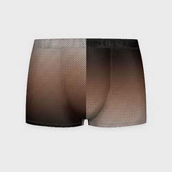 Трусы-боксеры мужские Чёрно-коричневый текстурный градиент пополам, цвет: 3D-принт