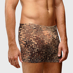 Трусы-боксеры мужские Светлый коричневый абстрактная текстура, цвет: 3D-принт — фото 2