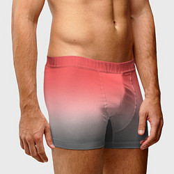 Трусы-боксеры мужские Бледный красно-серый градиент, цвет: 3D-принт — фото 2