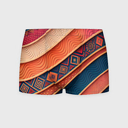 Трусы-боксеры мужские Геометрия в солнечных тонах, цвет: 3D-принт