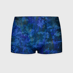 Трусы-боксеры мужские Абстракция - blue uniform camouflage, цвет: 3D-принт