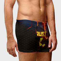 Трусы-боксеры мужские Rust hexagon краски, цвет: 3D-принт — фото 2