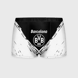 Трусы-боксеры мужские Barcelona x borussia краски, цвет: 3D-принт